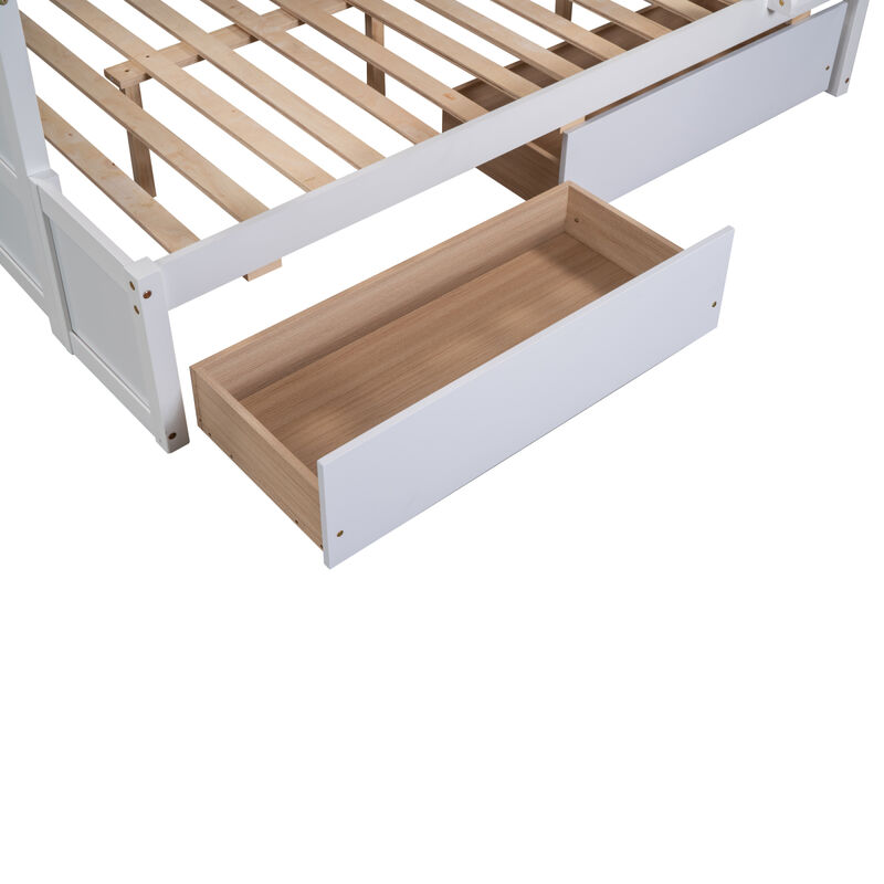 Twin Over Full Bunk Bed With Storage