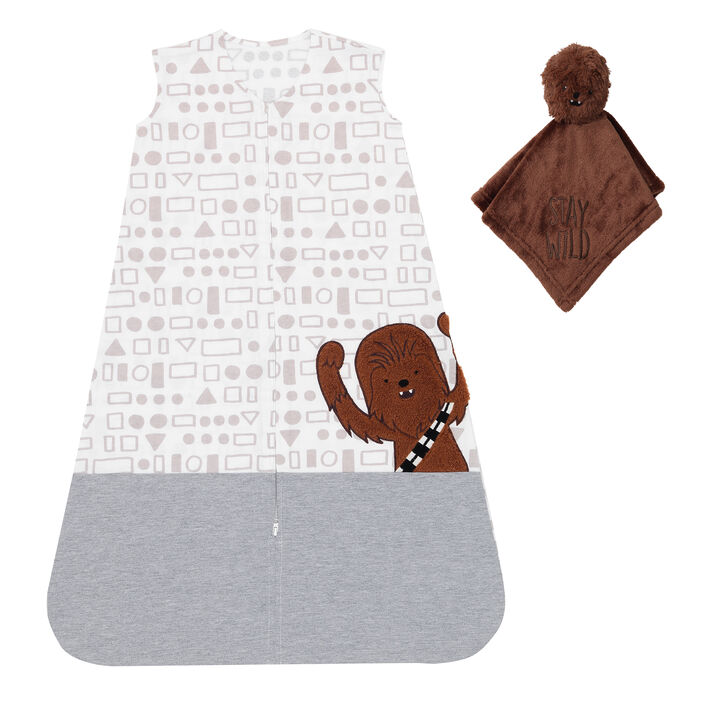Lambs & Ivy Star Wars Chewbacca Wearable Blanket & Lovey Baby Gift Set - 2pc