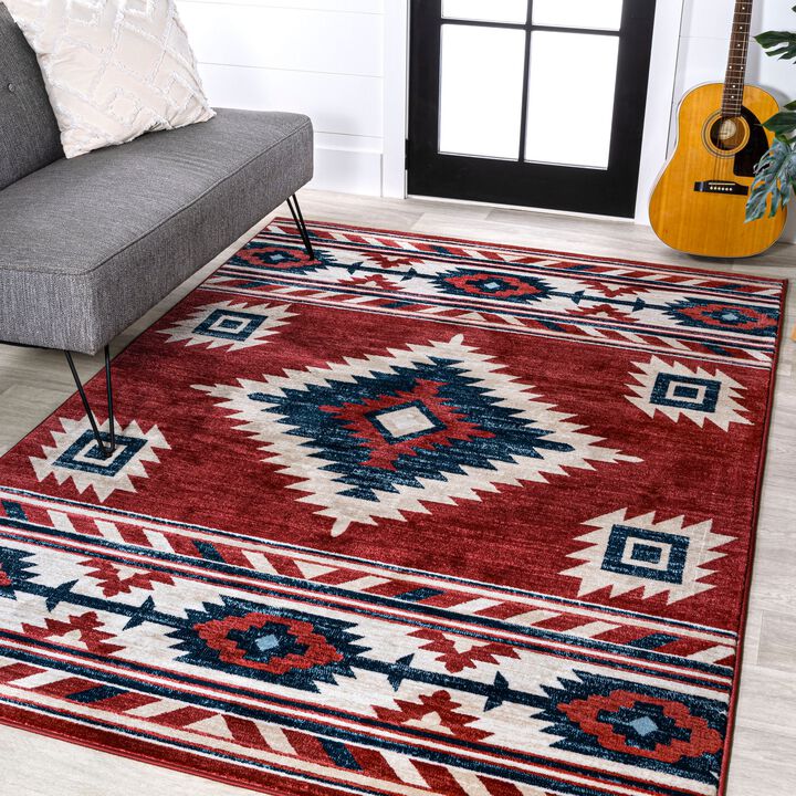 Serape Medallion Southwestern Area Rug