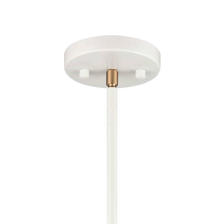 Boudreaux 8'' Wide 1-Light White Mini Pendant