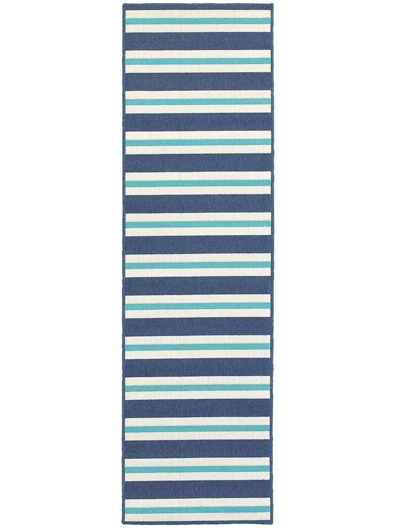 Meridian 2'3" x 7'6" Blue Rug