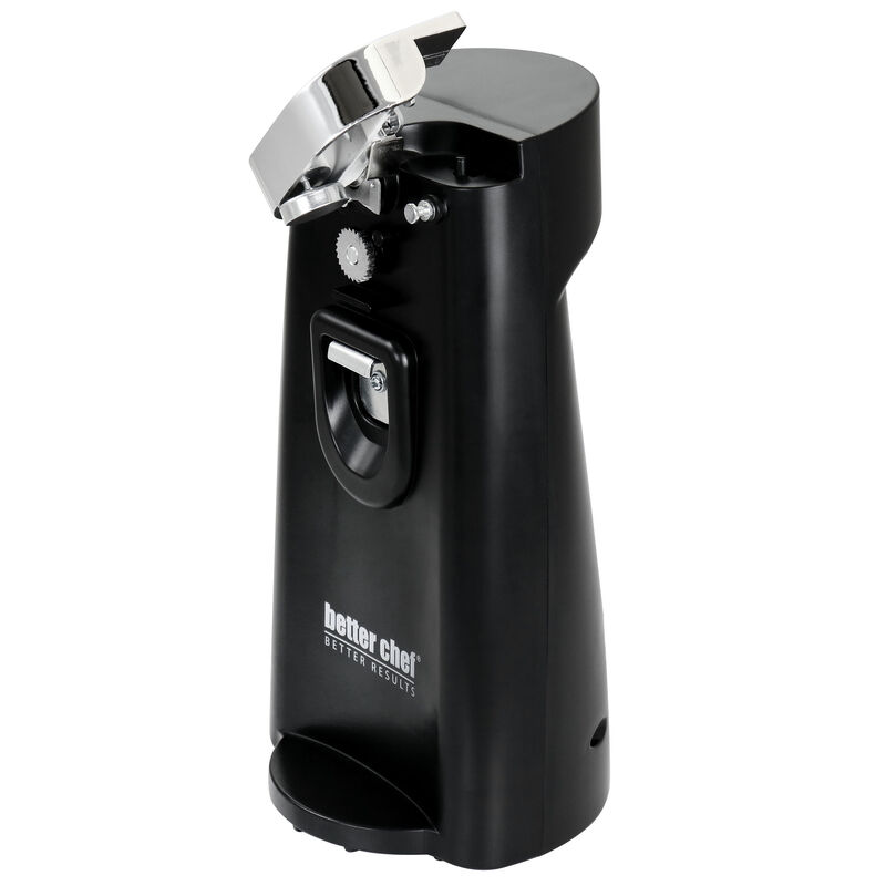 Better Chef Deluxe Electric Can Opener with Built in Knife Sharpener and Bottle Opener in Black