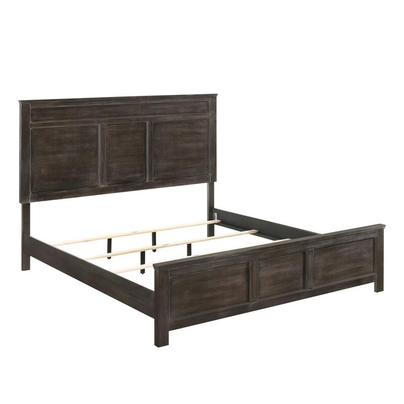 New Classic Furniture Furniture Andover Contemporary Solid Wood 5/0 Queen Bed in Nutmeg