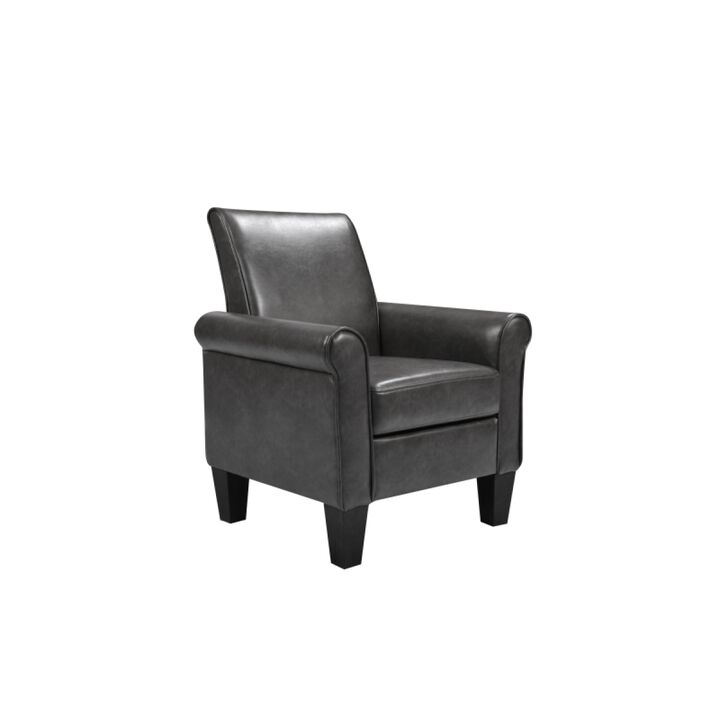 Accent Chairs, Comfy Sofa Chair, Armchair for Reading, Living Room, Bedroom, Office, Waiting Room, PU leather, Dark Grey