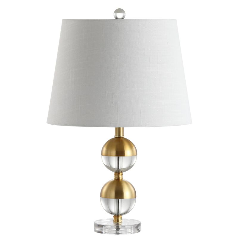 Jules 23" Crystal Mini LED Table Lamp, Brass