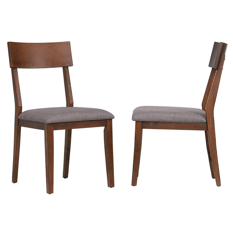Mid Century Danish Walnut Upholstered Side Chair (Set of 2)