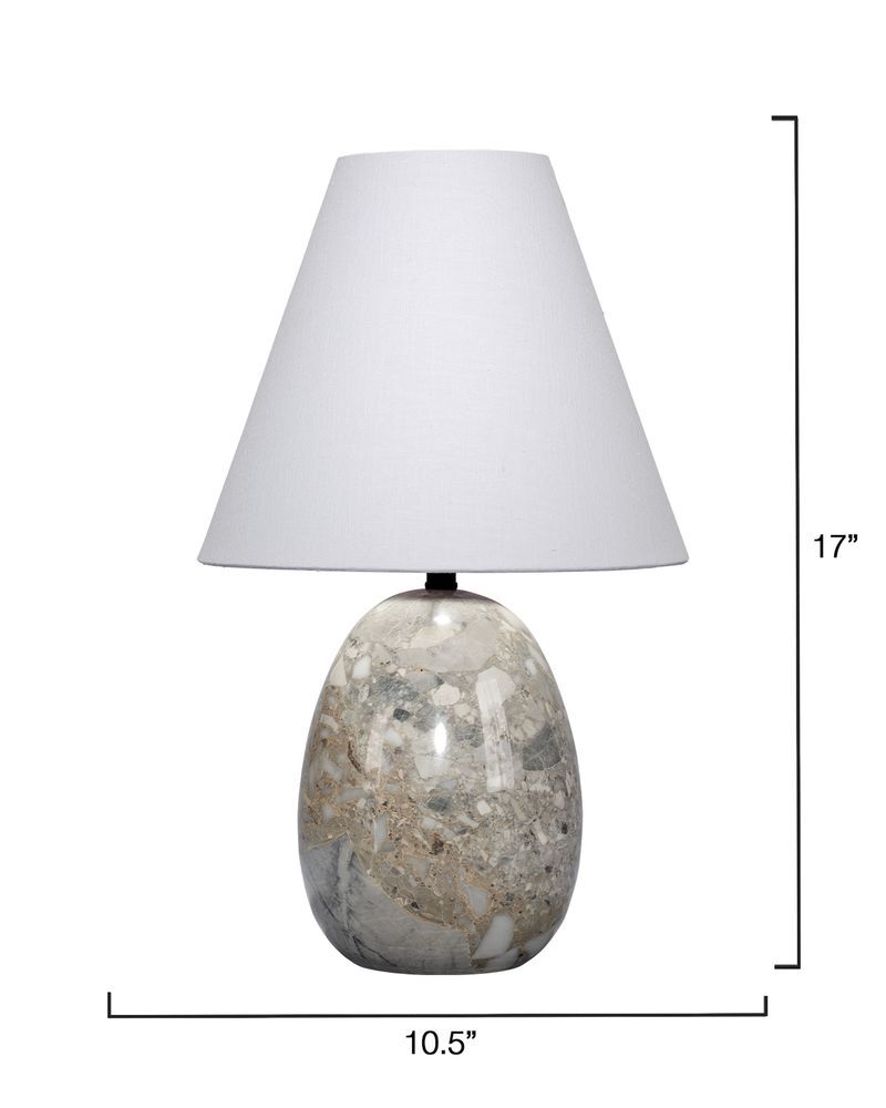 Capsule Table Lamp, Travertine