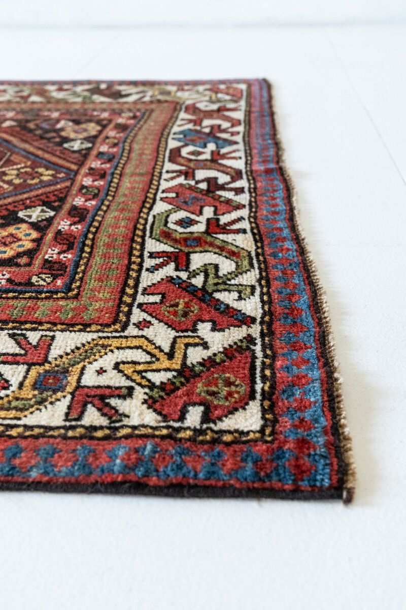 District Loom Antique Caucasian wide runner rug-Morris