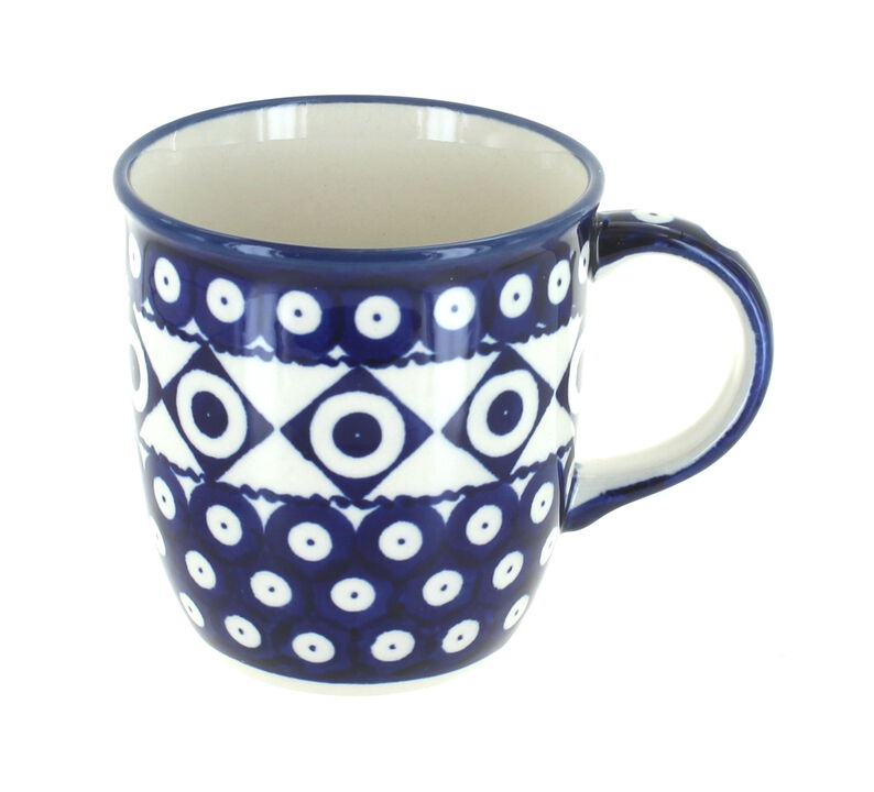 Blue Rose Polish Pottery Olive Plain Coffee Mug