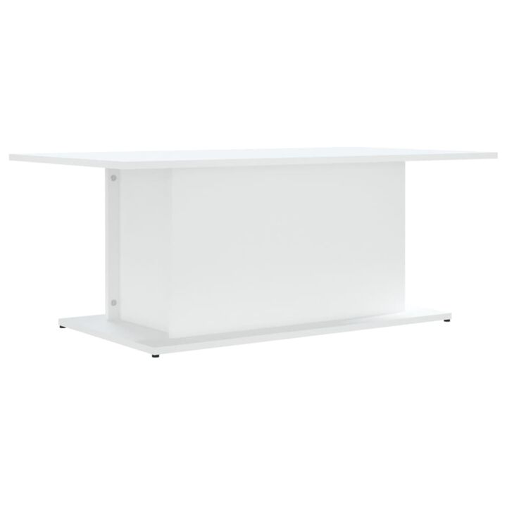 vidaXL Coffee Table White 40.2"x21.9"x15.7" Chipboard