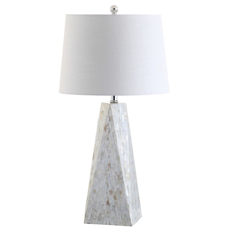 Naeva 28" Seashell LED Table Lamp, Pearl