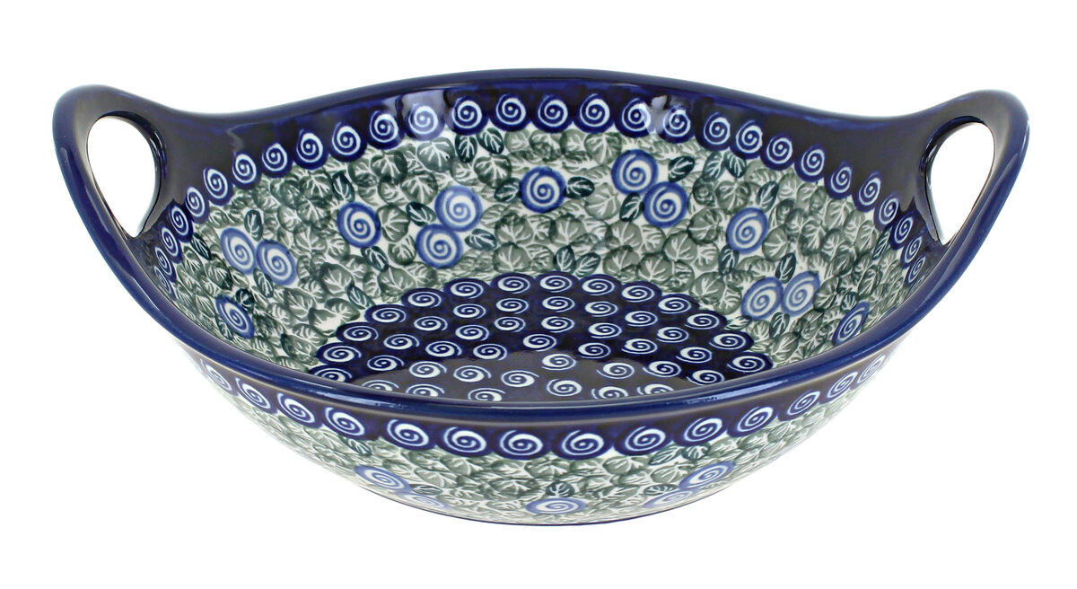 Blue Rose Polish Pottery Zara Small Bowl with Handles