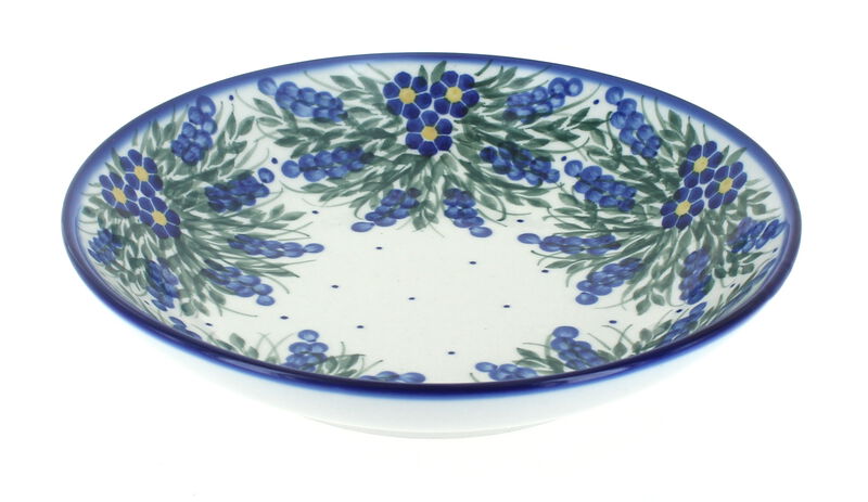 Blue Rose Polish Pottery Summer Garden Large Salad Bowl