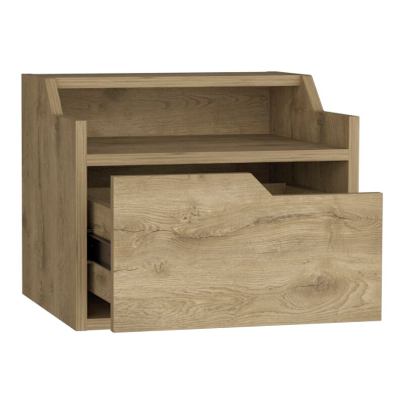 Floating Nightstand Chester, Bedroom, Macadamia