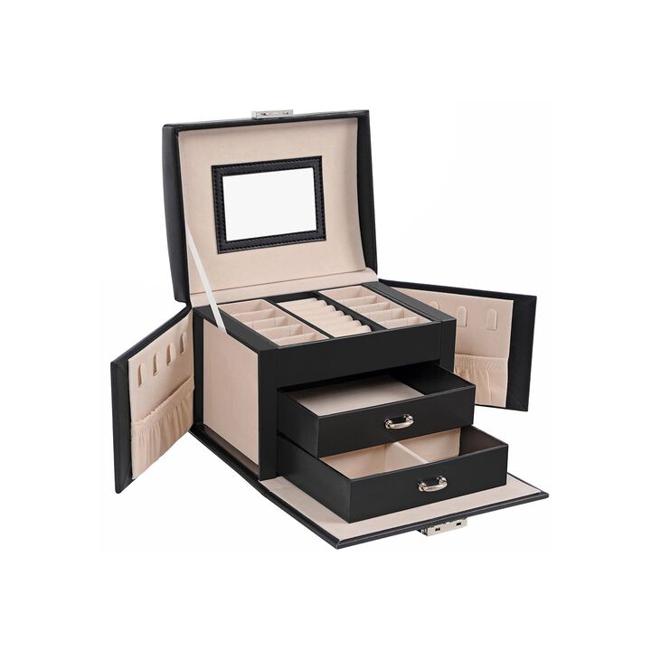 BreeBe Black Jewelry Box with Lock