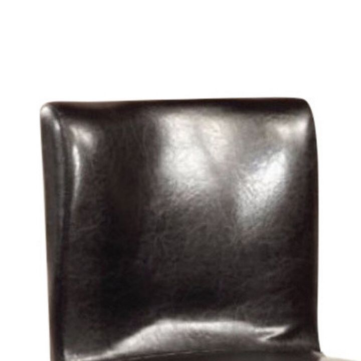 Hurley Counter Height Chair, Black Finish, Set of 2-Benzara