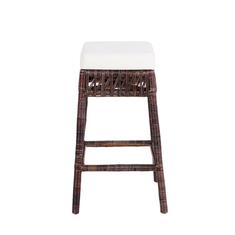 Bali Bohemian Basics Rattan Backless Bar Stool