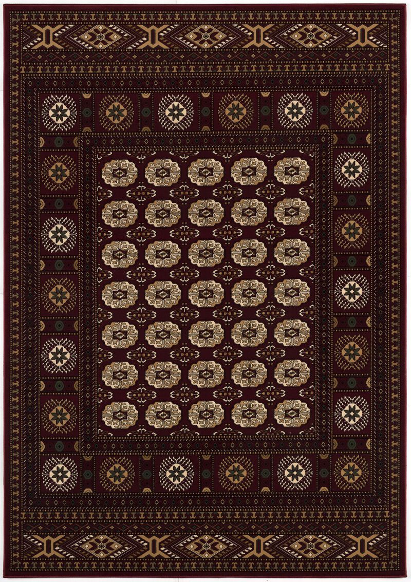 Majestic Traditional Persian Chobi Red Beige Indoor Area Rug