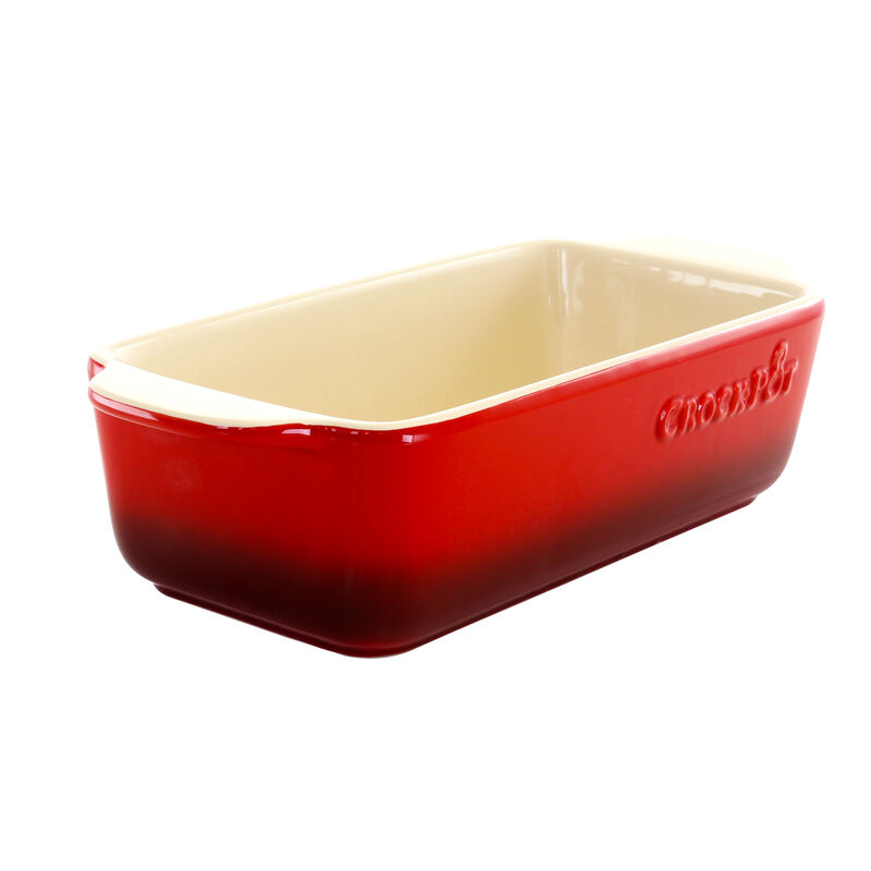 Crock Pot Artisan 1.25 Quart Rectangle Stoneware Bake Pan in Red