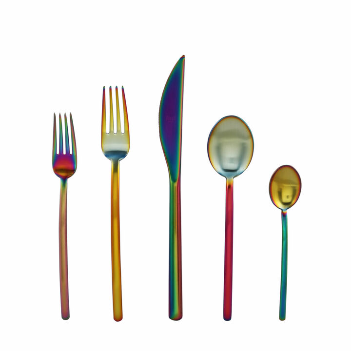 Due Ice Rainbow Flatware Set 20 Pieces