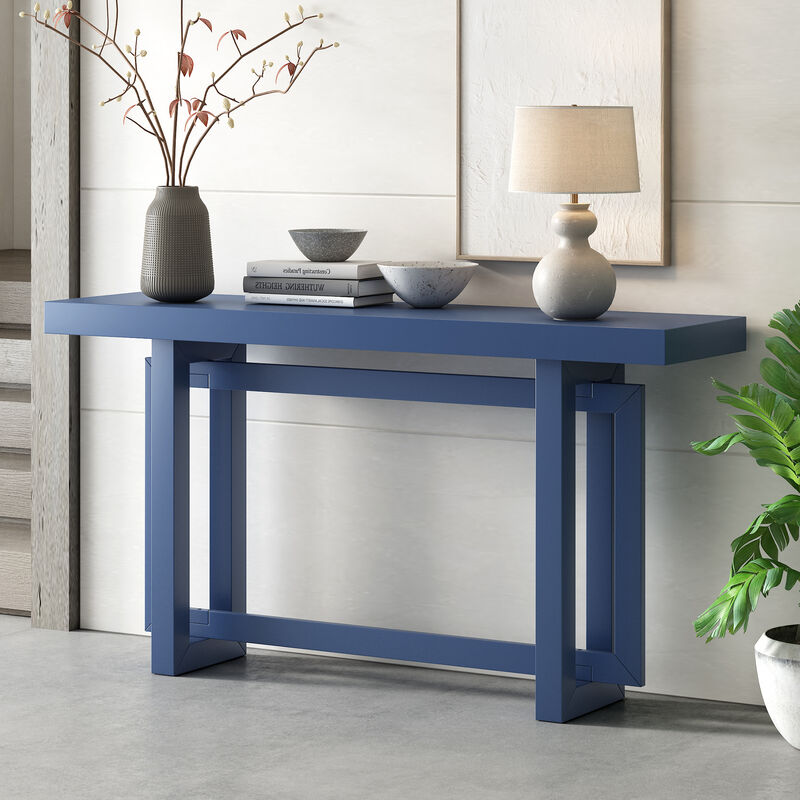 Merax Contemporary Console Table with Wood Top