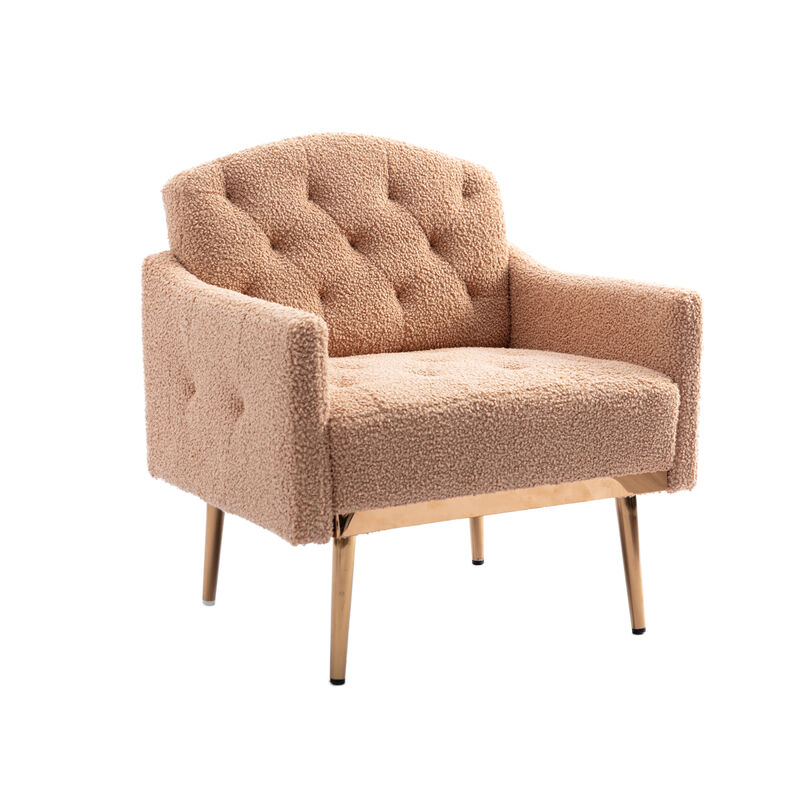 Accent Chair, leisure single sofa with Rose Golden feet