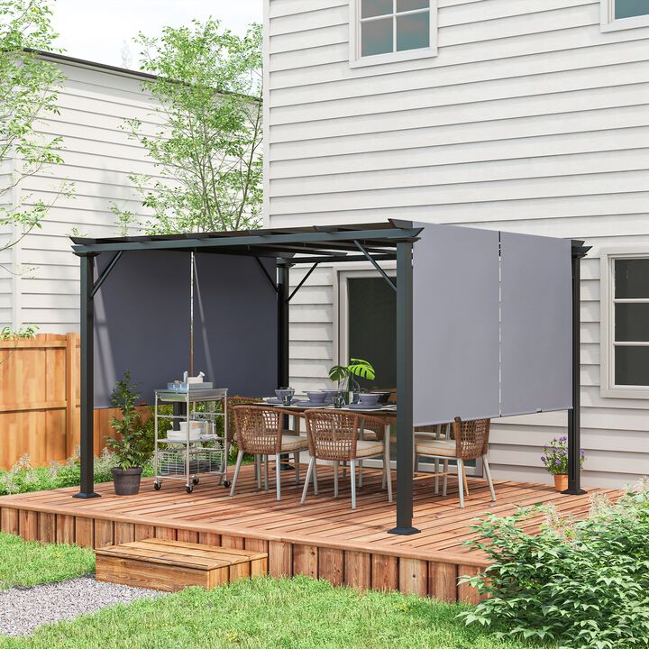 Deck & Backyard 12' x 10' Cabana w/ Steel Frame with Stakes & Unique Design