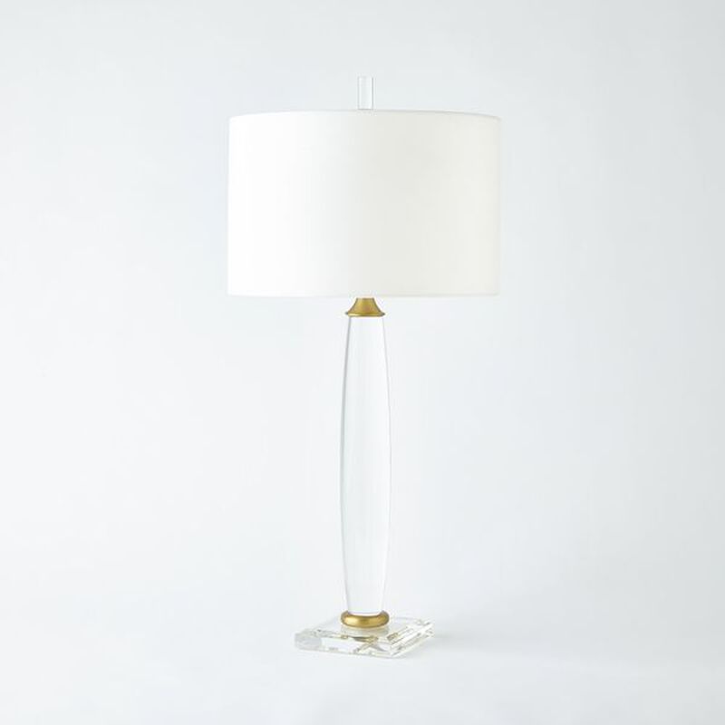 Bowed Crystal Column Lamp