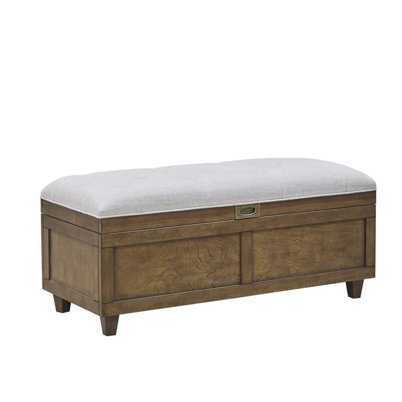 Belen Kox Wood and Upholstered Soft Close Storage Bench, Belen Kox