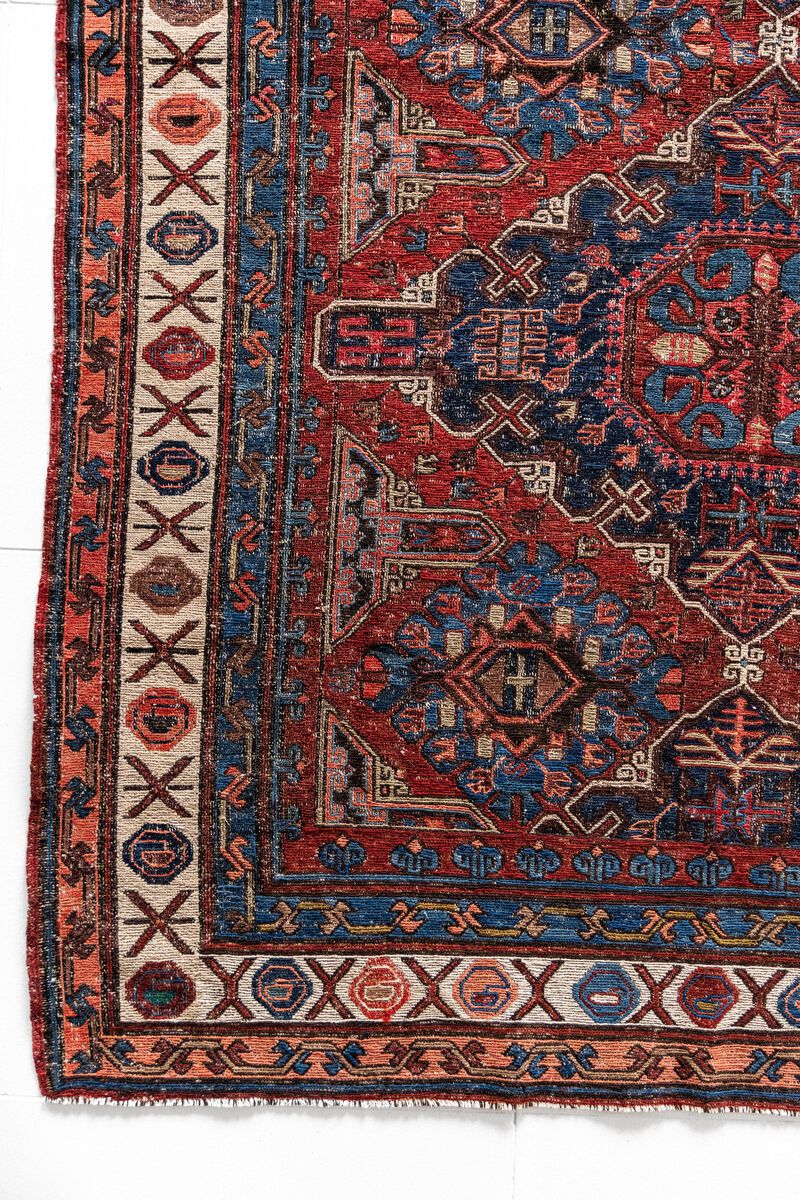 District Loom Vintage Soumak scatter rug-Teton