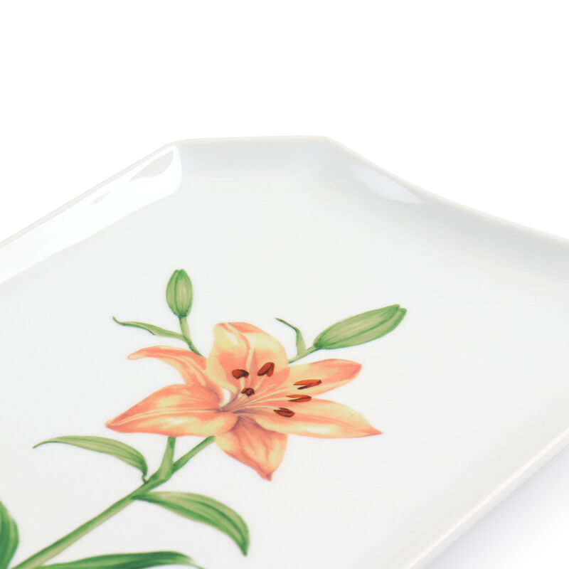 Martha Stewart Botanical Garden 14 Inch Fine Ceramic Serving Platter in White