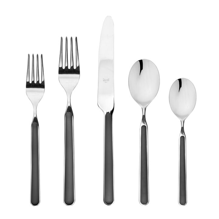 Fantasia 5-Piece Flatware Set in Black