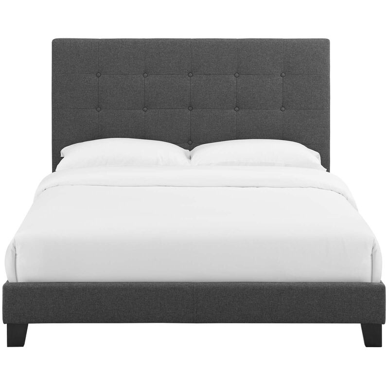 Modway - Melanie King Tufted Button Upholstered Fabric Platform Bed