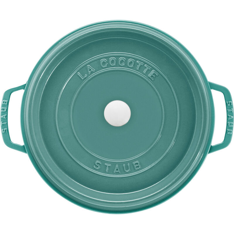 Staub Cast Iron 7-qt Round Cocotte - Basil