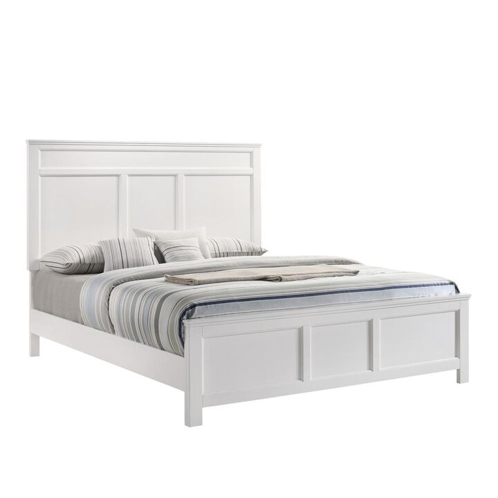 New Classic Furniture Furniture Andover Contemporary Solid Wood 6/0 Wk California King Bed in White