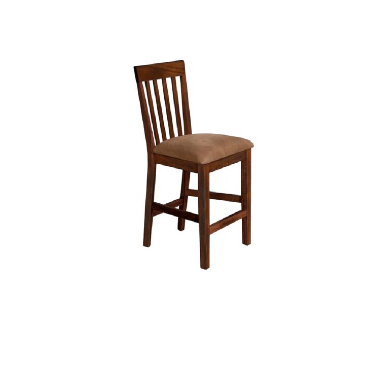 Sunny Designs Santa Fe Slatback Counter Stool with Cushion Seat