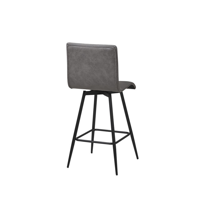 Gracie Mills Lynnette Contemporary Faux Upholstered Counter Stool