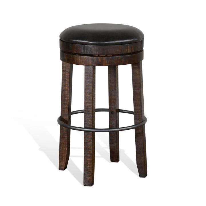 Sunny Designs Bar Swivel Stool, Cushion Seat