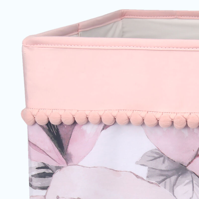 Lambs & Ivy Signature Botanical Baby Storage/Hamper - Pink, Floral