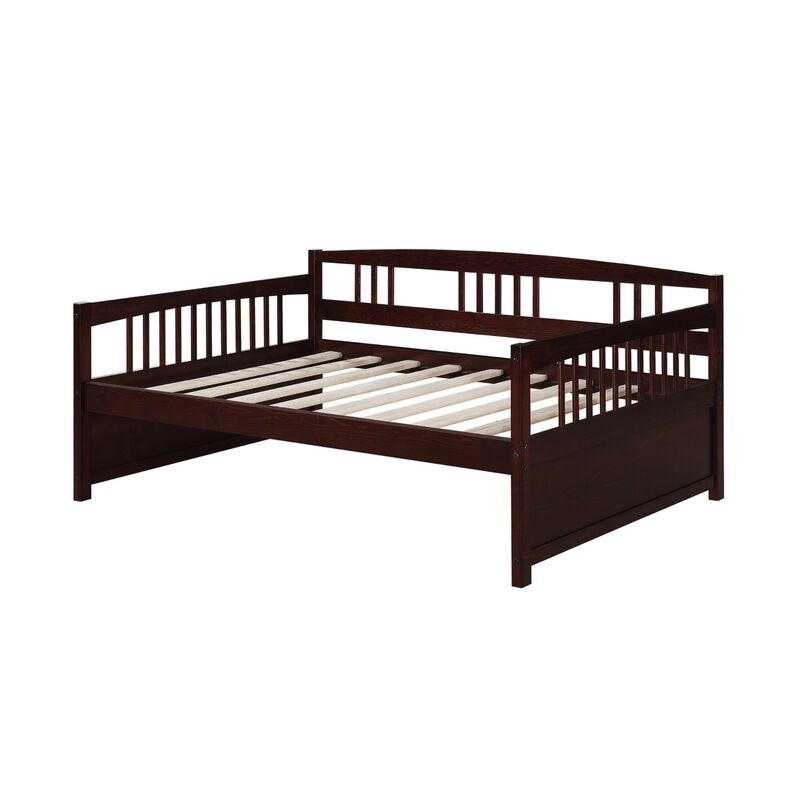 Hivvago Full size Contemporary Daybed in Espresso Wood Finish