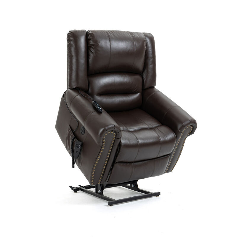 Heavy Duty Leather Recliner with Heat & Massage