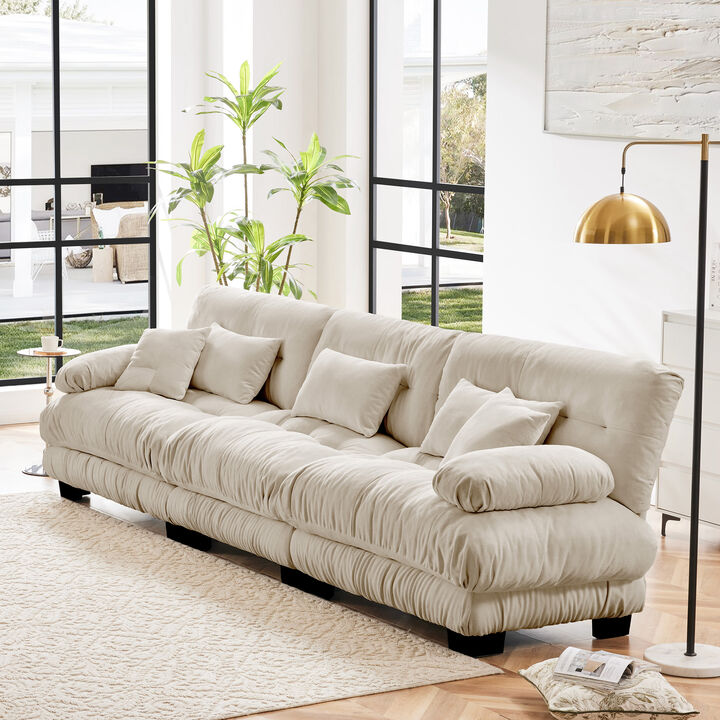 Merax 3-Seater Sectional Sofa Modular Deep Seat Sofa Couch
