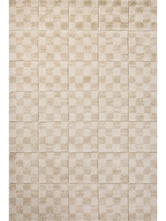 Silas SLA-01 Oatmeal / Sand 18" x 18" Sample Rug by