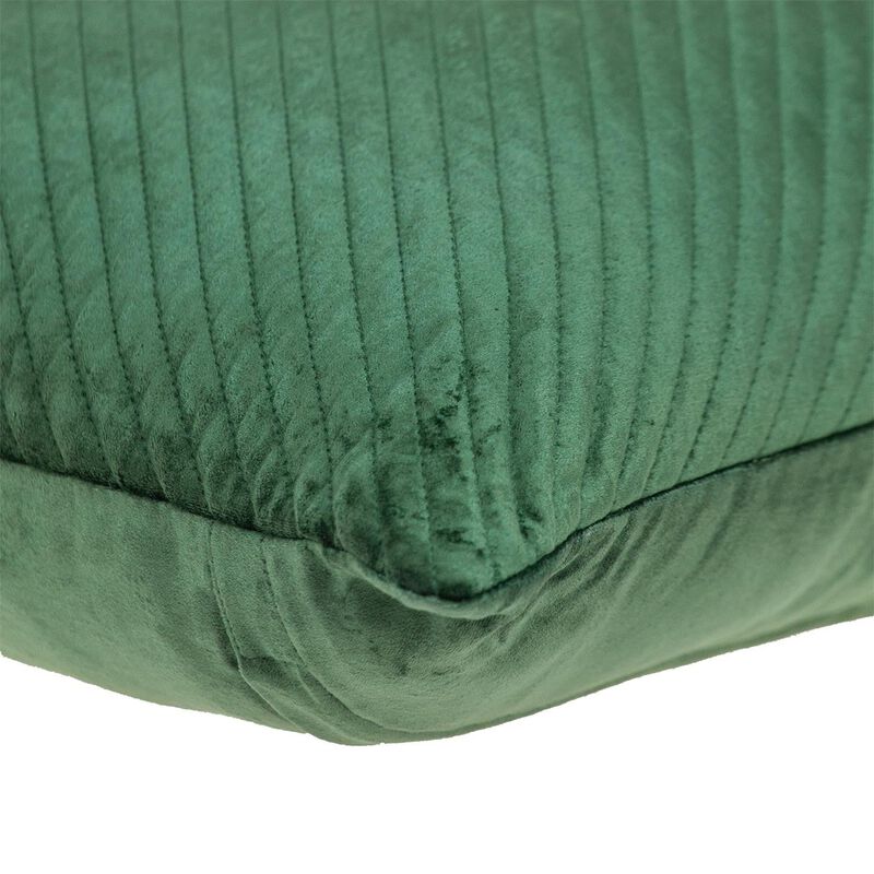 Homezia Green Lumbar Tufted Throw Pillow