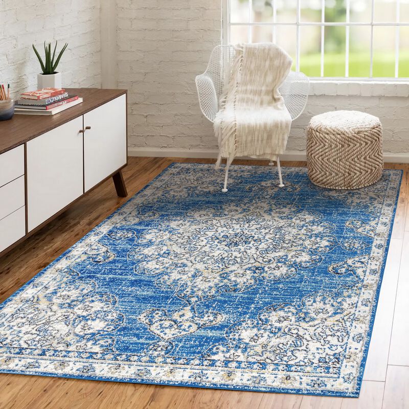 Leann Bohemian Flair Boho Vintage Medallion Area Rug