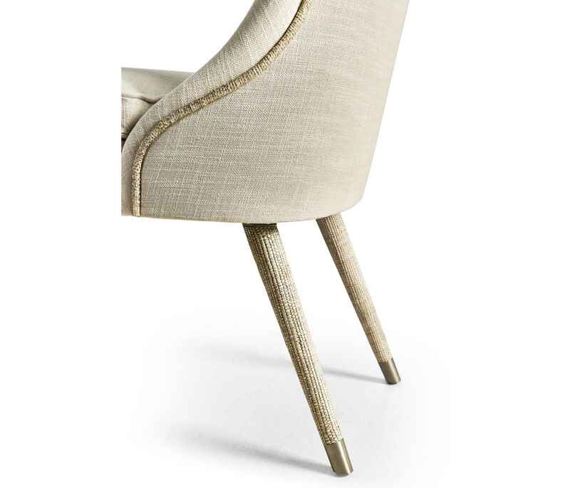 Shoal Linen & Grass Cloth Side Chair