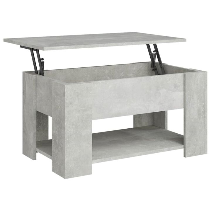 vidaXL Coffee Table Concrete Gray 31.1"x19.3"x16.1" Engineered Wood