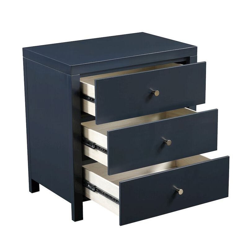 Comfort Pointe Nolan 3-drawer Nightstand - Midnight Blue