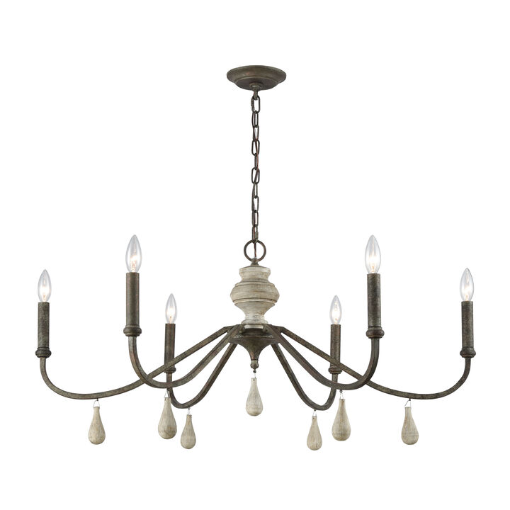 French Connection 38'' Wide 6-Light Chandelier