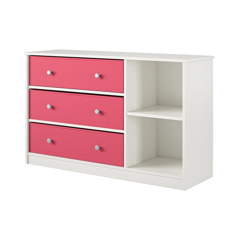 Mya Park Wide Dresser with 3 Fabric Bins